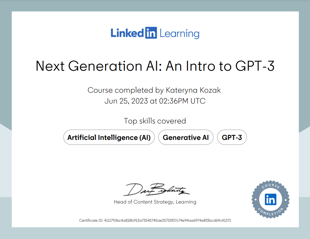 2023-06-25-1. LinkedIn Learning Certificate